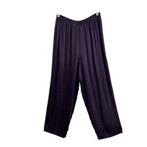 Vintage Purple Silk Lounge Pajama Pants Size Small Unbranded Quiet Luxury Hygge